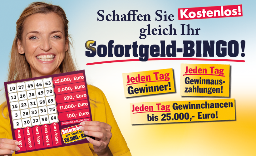 Sofortgeld-BINGO spielen